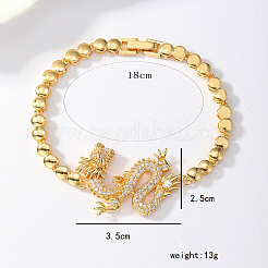 Messing-Mikropavé-Kubikzirkonia-Gliederarmbänder für Damen&nbsp;XH8609-1