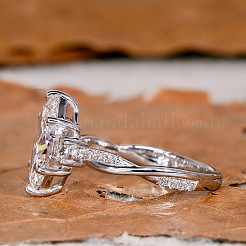 Messing Micro Pave klare Zirkonia Fingerringe&nbsp;FS-WG5249E-03