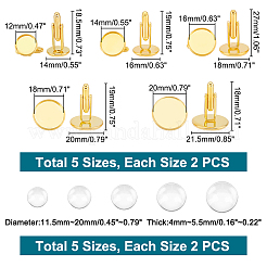 10 Stück 5 Stile Messing Manschettenknopf&nbsp;BUTT-UN0001-21S