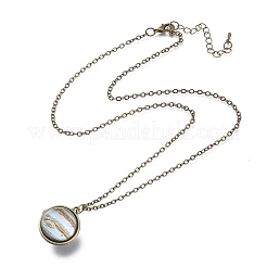 Collana di pendente di vetro&nbsp;NJEW-D281-C-03AB