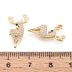Messing micro pave klare zirkonia anhänger&nbsp;KK-T077-43G