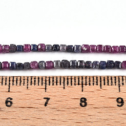 Natürliche rote Korund- / Rubin- und Saphirperlenstränge&nbsp;G-T141-70