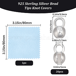20 Stück 925 Crimpperlen aus Sterlingsilber&nbsp;STER-BBC0009-61B