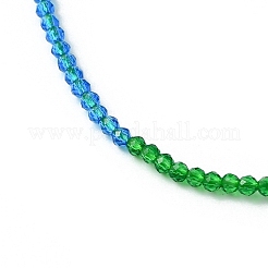 Collier de perles de verre rondelle à facettes pour femme&nbsp;NJEW-M208-02B