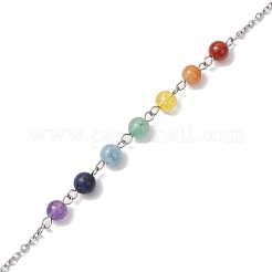 3 pièce 3 styles 304 chaîne en acier inoxydable pochette en macramé support de pierre vide pendules de radiesthésie&nbsp;HJEW-JM02327