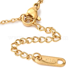 Ionenbeschichtung (IP) Sommerstrand 304 Edelstahl klare Zirkonia Satellitenkette Halsketten&nbsp;NJEW-S004-02G