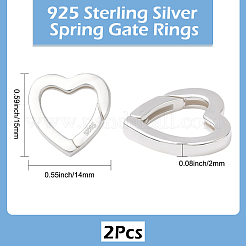 2 Stück 925 Sterlingsilber-Federtorringe&nbsp;STER-SC0001-56
