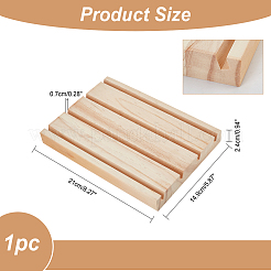 Espositori per anelli in legno rettangolari a 4 slot&nbsp;RDIS-WH0006-27