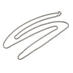 Collane unisex con catena a grano in acciaio inossidabile 304&nbsp;NJEW-K305-05P