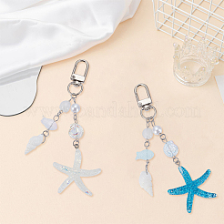 2 ciondolo decorativo in conchiglia&nbsp;HJEW-SP0001-72