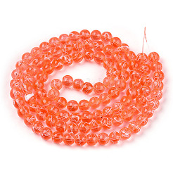 Trafila trasparenti tonde vetro fili di perline&nbsp;X-GLAD-Q012-8mm-08