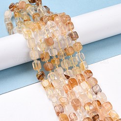 Natürlicher gelber hämatoider Quarz/goldene Heilerquarz-Perlenstränge&nbsp;G-K323-10