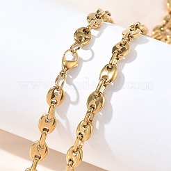 Sets aus Halsketten und Armbändern in Kaffeebohnenform aus Edelstahl 304&nbsp;SJEW-D091-09G