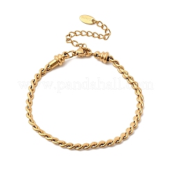 Bracelets à chaînes torsadées en acier inoxydable 304 pour femmes&nbsp;BJEW-A158-02G-G