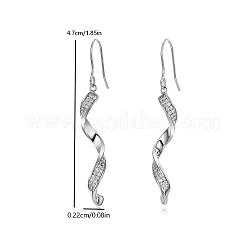 925 Ohrhänger aus Sterlingsilber mit Pavé-Moissanit für Damen&nbsp;UU0527