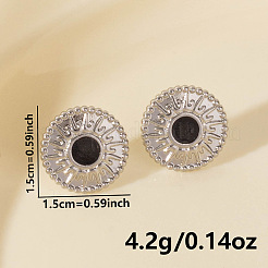 Geometrische Ohrstecker aus 304 Edelstahl mit Sonnenmotiv&nbsp;EF1718-1