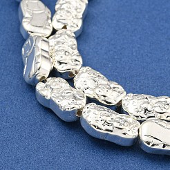Brins de perles d'hématite non magnétiques synthétiques galvanisées&nbsp;G-C136-E01-01