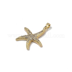 Pendenti in zirconi cubici trasparenti in micro pavè di ottone&nbsp;KK-B138-01G-03