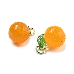 Gefärbte natürliche Achat-Orange-Charms&nbsp;X-G-U025-07G