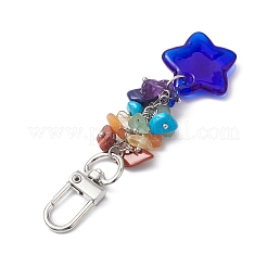 Décoration pendentif en lampadaire mauvais œil bleu&nbsp;HJEW-JM01969-02