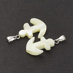 Pendentifs en coquillage / coquille de trochus naturel&nbsp;LS-SSHEL-K027-13