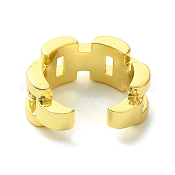 Offene Manschettenringe aus Messing mit Mikropavé und Zirkonia&nbsp;RJEW-K256-31G