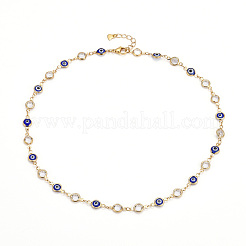 Conjuntos de joyas de collar y pulsera de cadena de eslabones de latón&nbsp;SJEW-JS01190