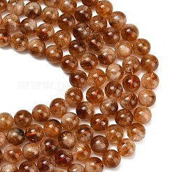 Colliers de perles de citrine naturelle en forme de cœur&nbsp;G-L663-A02-12mm