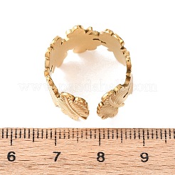 Offene Manschettenringe aus 304 Edelstahl für Damen&nbsp;RJEW-K309-37C-G