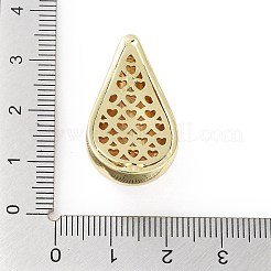 Anhänger aus Messing mit Gestellbeschichtung aus klarem Kubisch Zirkonia&nbsp;KK-H474-18G-10