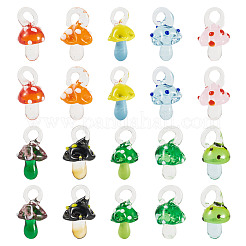 20pcs 10 Farben handgemachte Bunte Malerei-Anhänger&nbsp;LAMP-TA0001-61