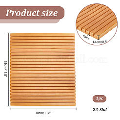 Rack di stoccaggio per righello per trapuntatura in legno a 22 slot personalizzato&nbsp;ODIS-WH0038-124B