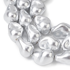 Brins de perles d'imitation en verre opaque électrolytique&nbsp;EGLA-H113-08B
