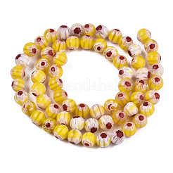 Runden Millefiori Glasperlen Stränge&nbsp;LK-P001-38