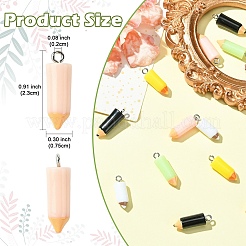 15 pièces 5 couleurs pendentifs en résine&nbsp;RESI-YW0004-88
