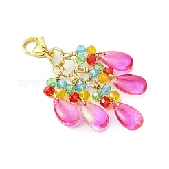 2 pz 2 colori decorazioni pendenti con perline di vetro&nbsp;HJEW-JM02801