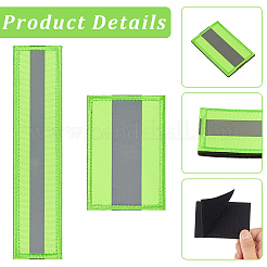 4 Stück 2 Stile reflektierender bestickter Polyester-Aufnäher für taktische Ausrüstung&nbsp;PATC-CY0001-63B