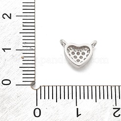925 ciondolo a forma di cuore in argento sterling con micro pavé di zirconi cubici trasparenti&nbsp;LS-STER-A034-01P