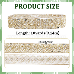 Ethnisch besticktes Polyester-Paillettenbesatzband&nbsp;OCOR-WH0070-136D