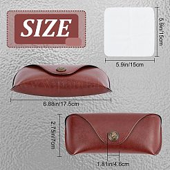 1 étui à lunettes en similicuir&nbsp;AJEW-CN0001-44B