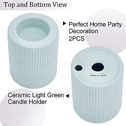 Portacandele in ceramica bianca&nbsp;DJEW-WH0068-01B