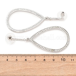 Ohrstecker aus Legierung und Kristallstrass&nbsp;EJEW-G467-01P-02