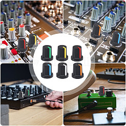 120 capuchon de bouton de guitare en plastique de 6 couleurs&nbsp;AJEW-CA0005-26