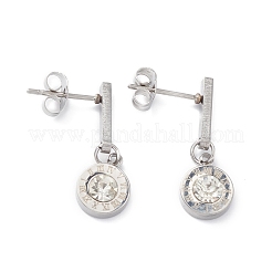 3 paio di orecchini pendenti con stella di strass di cristallo in stile 3 e numeri romani&nbsp;EJEW-B020-02P
