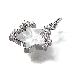 Breloques en laiton avec zircone cubique de micro pave&nbsp;KK-Q043-04P-01