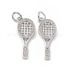 Messing micro pave klare zirkonia anhänger&nbsp;KK-E068-VB142