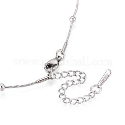 1 mm Satellitenkettenhalsketten aus Edelstahl 304&nbsp;NJEW-N058-07B-P