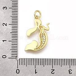 Messing micro pave klare zirkonia anhänger&nbsp;KK-F899-06G