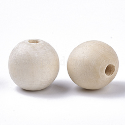 Unfertige Naturholzperlen&nbsp;X-WOOD-S651-A18mm-LF