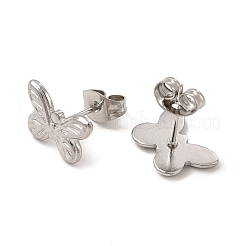 Anlaufgeschützte Schmetterlings-Ohrstecker aus 304er Edelstahl für Damen&nbsp;EJEW-I281-15P
